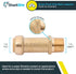 SharkBite 1 Inch MNPT Slip Adapter, Push To Connect Brass Plumbing Fitting for Copper, CPVC