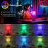 3 Dimmable Ascher Small Bedside Table lamp, RGB Color Changing Lamps, Color Temperatures Nightstand Lamps with USB C