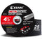 EZARC Cut Off Wheel 25 Pack - 4.5" x .045" x 7/8" Cutting Wheel for Metal & Stainless Steel