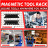 Organizer,Set 2 ULIBERMAGNET Magnetic Screwdriver Holder,Magnetic Wrench Holder,Heavy Duty Black Metal Tool Storage