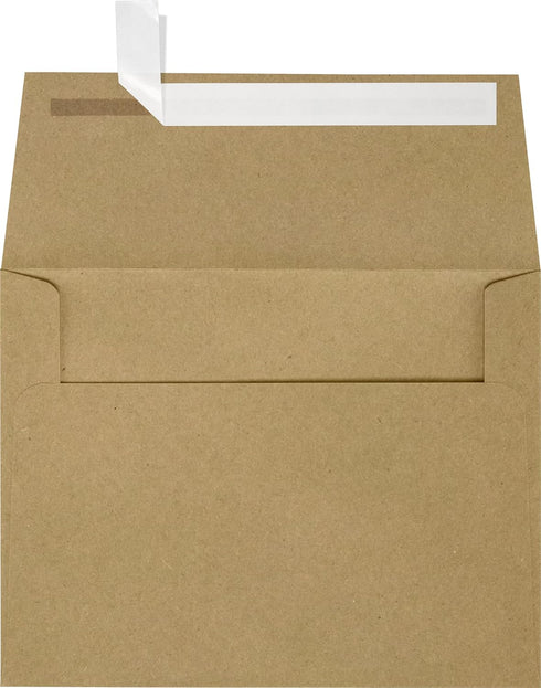 LUXPAPER A7 Invitation Envelopes for 5 x 7 Cards in 80 lb. Grocery Bag, Printable Envelopes with Peel and Press Seal