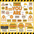 Sets Set Construction Bulletin Board Decoration Construction Affirmation Station Bulletin Board Inspirational