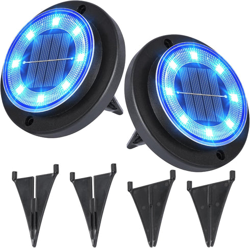 Flacchi Solar Lights Outdoor Waterproof - 2-in-1 Solar Powered Ground Lights Outdoor