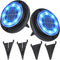 Flacchi Solar Lights Outdoor Waterproof - 2-in-1 Solar Powered Ground Lights Outdoor