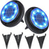 Flacchi Solar Lights Outdoor Waterproof - 2-in-1 Solar Powered Ground Lights Outdoor