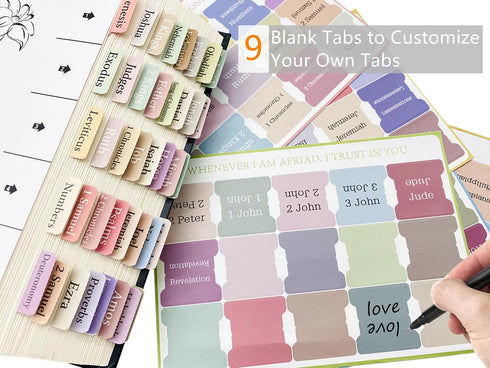 Opps Bible Tabs,Easy Navigation ible Index Tabs,Laminated Bible Tabs for Women Men Study Bible,Bible Labels Tabs,Bible