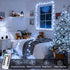 33ft 100 8 JMEXSUSS White Christmas Lights with Remote, LED Battery Operated Christmas Lights, Modes Outdoor Indoor