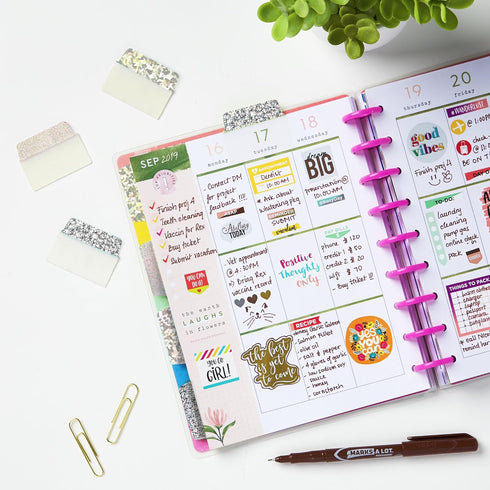 Avery Multi-Use Ultra Tabs, 2" x 1.5", Holographic Iridescent Designs, 18 Repositionable Page Tabs (74145)
