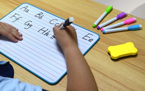 Dry Erase Lapboard Double Sided, Small Whiteboard with Lines for Kids, Perfect for Home & School Use