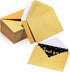 Yahenda 200 Count Mini Gift Card Envelopes, Bulk Wedding Pocket Small Paper Envelopes, 4 x 2.7 Inch (Gold)