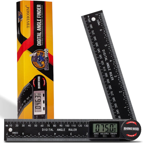Digital Angle Finder Protractor, 7inch/200mm Angle Measuring Tool for Woodworking/Carpenter/Construction (2 Batteries