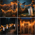 FFZZKJ 10FT 20LED 8 Halloween Lights Pumkin Lights with Timer Modes Battery Operated Indoor Outdoor for Halloween