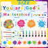 WATINC 131Pcs Back to School God Paint Splatter Cutouts Colorful Art Painting Bulletin Board Classroom Decoration Set, Jesus Bible Verse Welcome Art Paint Theme Wall Party Supply for Elementary School by WATINC