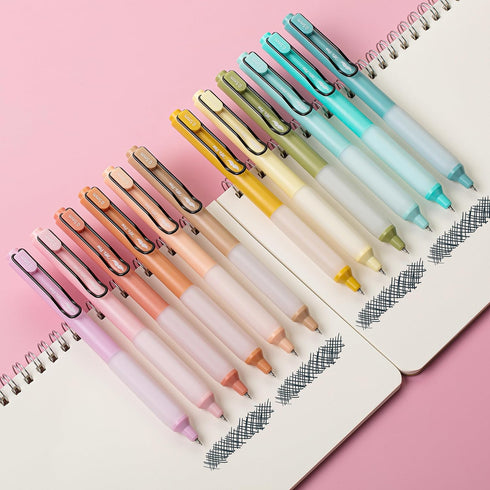 Mr. Pen- Retractable Gel Pens, 12 Pack, Black Ink Gel Pens, Pastel Barrels, Fast Dry, Gel Pens Fine Point 0.5mm, Retractable Pens, Cute Pens, Gel Ink Pens, Aesthetic Pens for Journaling Fine Tip Pens by Mr. Pen