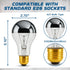 A21 Bulb 100W E26 1025 2700K Bulb Pack 2 OHLECTRIC Half Chrome Light with Base and Lumens of Brightness | Warm White