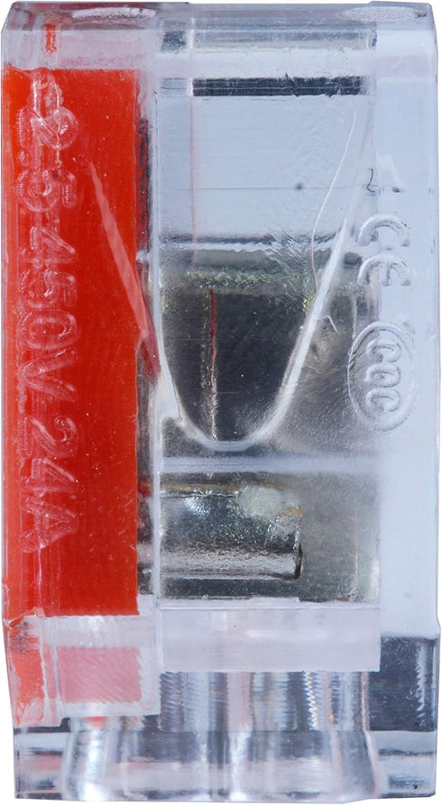 YXQ 2 Port Push-in Wire Connector PCT-252, Transparent Wall Nut for Junction Boxes, 50pcs, 18-12AWG Wires
