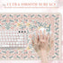 iCasso Pink Floral Desk Mat, Desk Pad, XXL Large Mouse Pad, Anti-Slip Big Mousepad with Stitched Edges, Computer Mouse