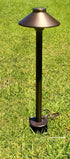 9 Inch In Ground Stake with Solid Brass 0.5 Inch NPT Thread and Side Wireway for Easy Installation, Non-Corrosive