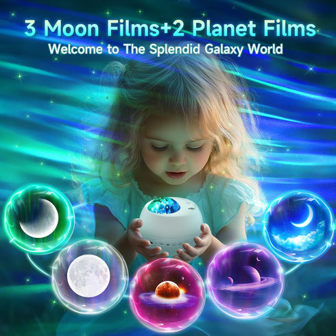 Projector,300+Lighting Bedroom,15 Northern Lights Modes Galaxy Projector for White Noise&Bluetooth Galaxy Projector