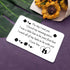 Vadaka to My Man Gift, Metal Wallet Insert Card, Anniversary Card for Boyfriend, Husband