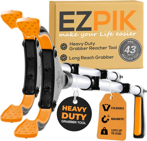 EZPIK Pro 43" Foldable Grabber Reacher Tool for Seniors - Grabbers for