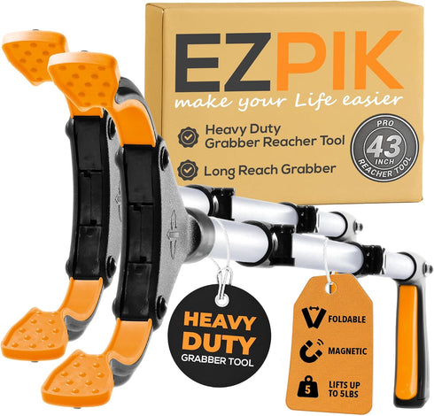 EZPIK Pro 43" Foldable Grabber Reacher Tool for Seniors - Grabbers for