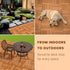 12" 12" 27 (4-Slat Acacia Wood Deck Tiles, x Interlocking Outdoor Flooring for Patio, Balcony, Backyard & Garden