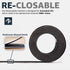 Scotch Industrial Strength 1" x 10ft Clear Self Mating Reclosable Fasteners, No Tools Needed, Waterproof for Home