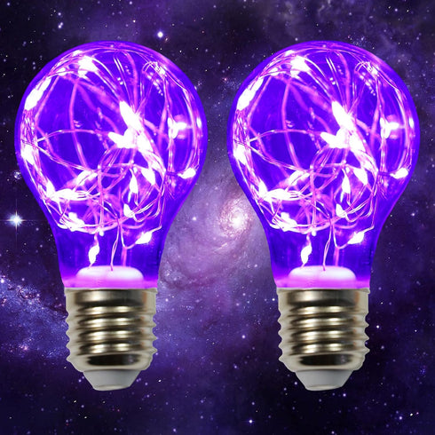 Purple Decorative Light Bulb, 2W Purple LED Fairy Light Bulbs, 15W Equivalent