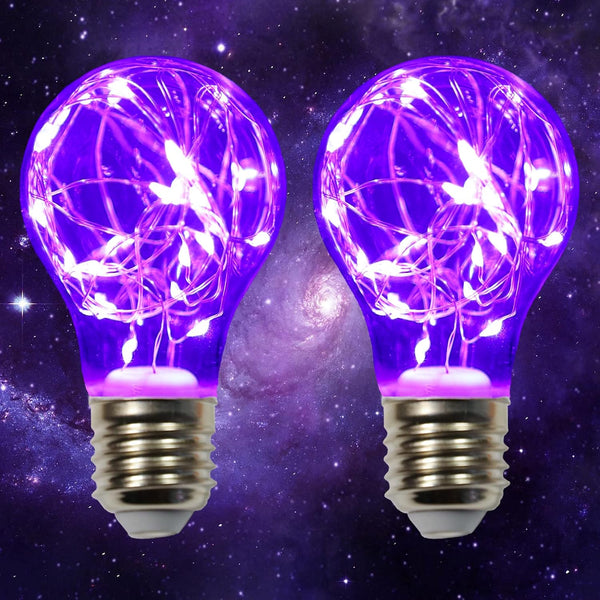 Purple Decorative Light Bulb, 2W Purple LED Fairy Light Bulbs, 15W Equivalent