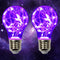 Purple Decorative Light Bulb, 2W Purple LED Fairy Light Bulbs, 15W Equivalent