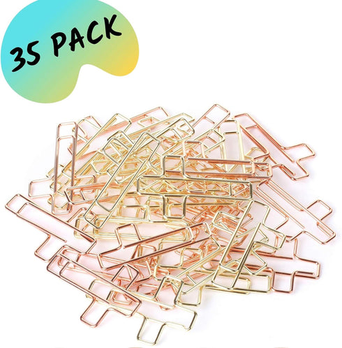 Mr. Pen - Cross Paper Clips, 35 Pack (Gold and Rose Gold Color), Bible Paper Clips, Journaling Supplies for Christian