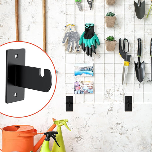 16 Pcs Gridwall Mount Brackets with Screws for Grid Panels, Clothing Store Retail Display, Garage Wall Organization