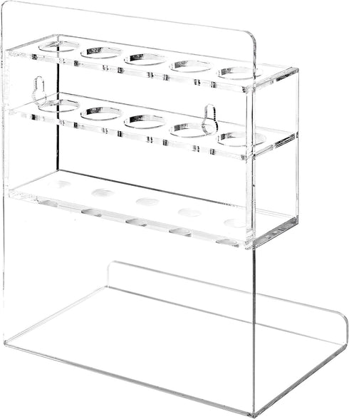 MyGift Wall Mounted Clear Acrylic Dry Erase Marker Holder for 5 Markers and Eraser, Office Accessories