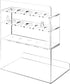 MyGift Wall Mounted Clear Acrylic Dry Erase Marker Holder for 5 Markers and Eraser, Office Accessories