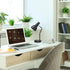LD1072-BLK 15.2" Simple Designs Sleek Essentials Metal Cone Shade Desk Lamp with Adjustable Shade and Dual USB Ports