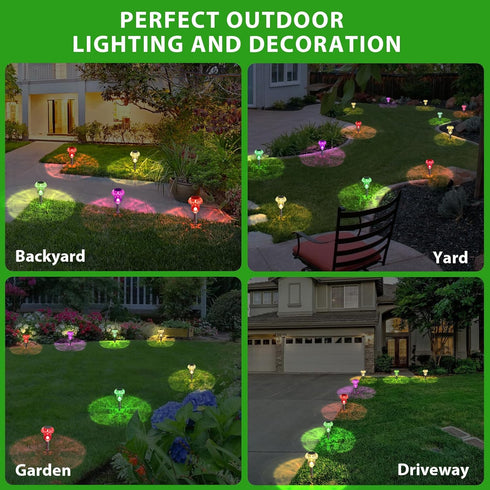 16 Pack Benany Solar Lights Outdoor, Mushroom Lights Outside Waterproof, Solar Powered LED Lighting for Garden, Yard