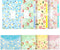 Flower Design Expanding File Folders, 8 Pocket, 4 Pack, A4 Letter Size, Durable Poly Material, 12.8 x 9.3 Inches