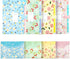 Flower Design Expanding File Folders, 8 Pocket, 4 Pack, A4 Letter Size, Durable Poly Material, 12.8 x 9.3 Inches