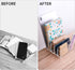 NiHome Spacious Clear Acrylic Desk Mail Sorter, Multipurpose Organizer for Office Supply & Pen Storage