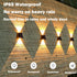 ASLIDECOR Solar Wall Lights, UP and Down Warm White Fence Lighting, Waterproof Deck Step Light for Outdoor
