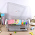 BTSKY 2 Pack Clear Plastic Stackable Storage Box, Portable Document Holder for 8.5 x 13 Letter A4 Files