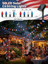C6 23FT 50LED 4th 8 ITICdecor Solar String Lights Outdoor Waterproof, Solar Strawberry Lights Decoration for of July