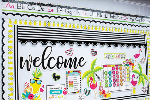 Schoolgirl Style Simply Stylish Tropical Life Is Sweet Bulletin Board Set, 25 Pieces