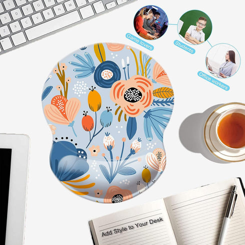 Mouse Pad with Wrist Support, Non Slip Mousepad Wrist Rest for Office, Comfortable Ergonomic Support Mat