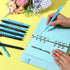 Jetec 100 Pcs Autism Awareness Pens Bulk, Inspirational Retractable Ballpoint Pens for Mental Health Classroom Office