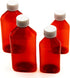 Pharmacy Oval Bottle - Amber 4 oz with CR Caps Included (QTY. 100) - Prescription Pharmacy Container by Sponix