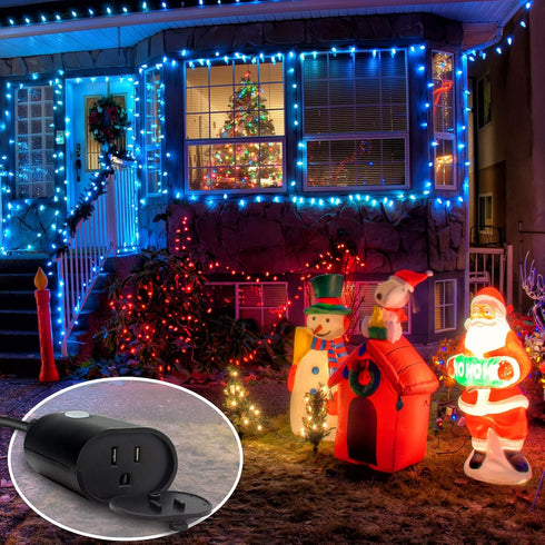 Minoston WiFi Outdoor Smart Plug Dimmable, Smart Dimmer Plug, 400W, Works with Alexa, Google Assistant (MP22WD)
