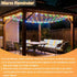8ft 8ft 180LED 8 Lovelite x Net Lights, Gazebo Lights Outdoor Modes Timer, Waterproof Connectable Christmas String