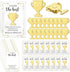 Juinte 60 Sets Employee Appreciation Gifts Bulk Trophy Pins with Thank You Cards